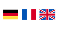 Drapeaux allemand, français, anglais